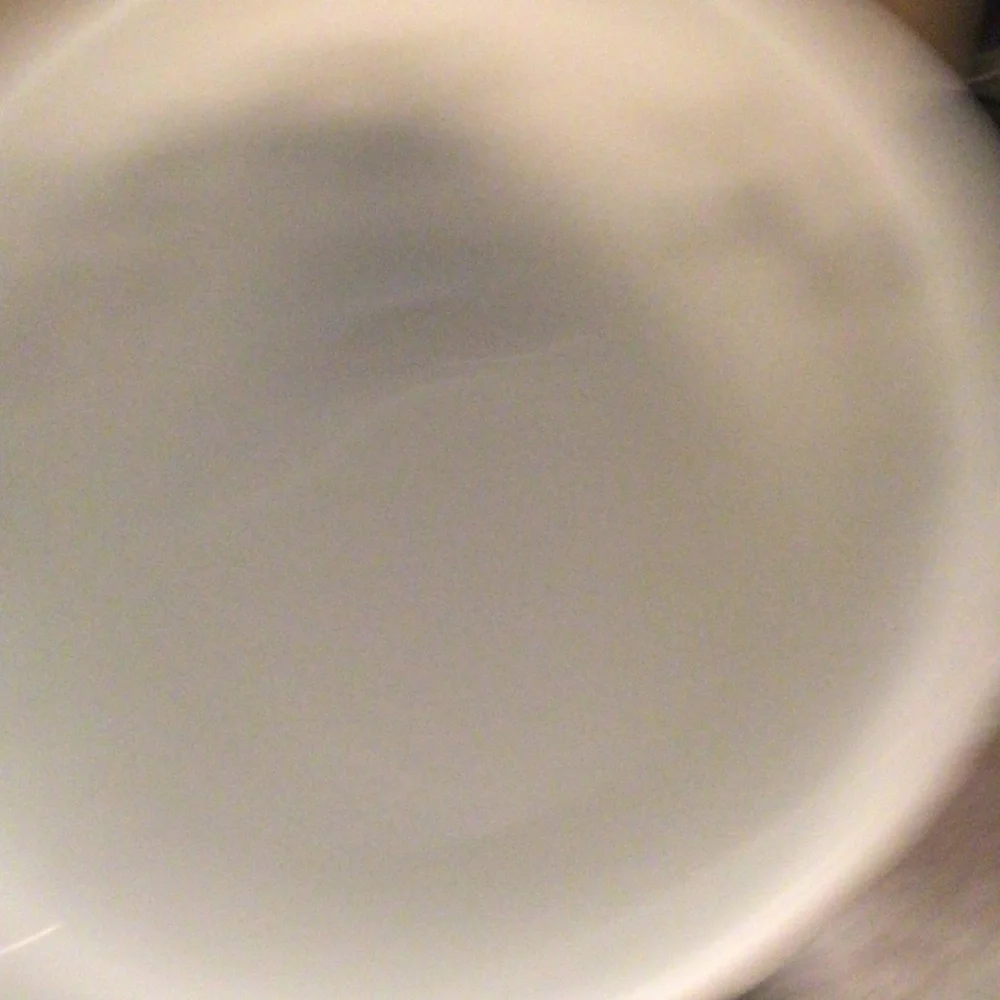 Pyrex White Mixing Bowl with Olive Green Floral Band
